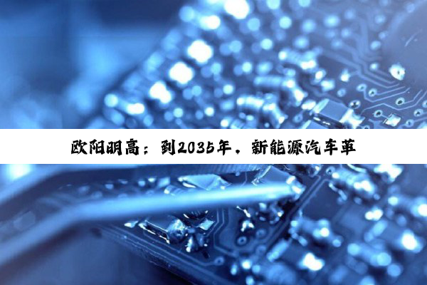 欧阳明高：到2035年，新能源汽车革命基本成功
